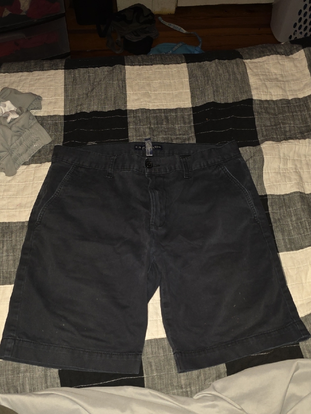 U.S. Polo Assn. Navy Flat-Front Cotton Shorts